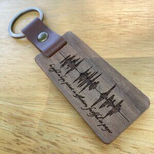 Be Joyful In Hope, Patient In Affliction, Faithful In Prayer Wooden Keychain